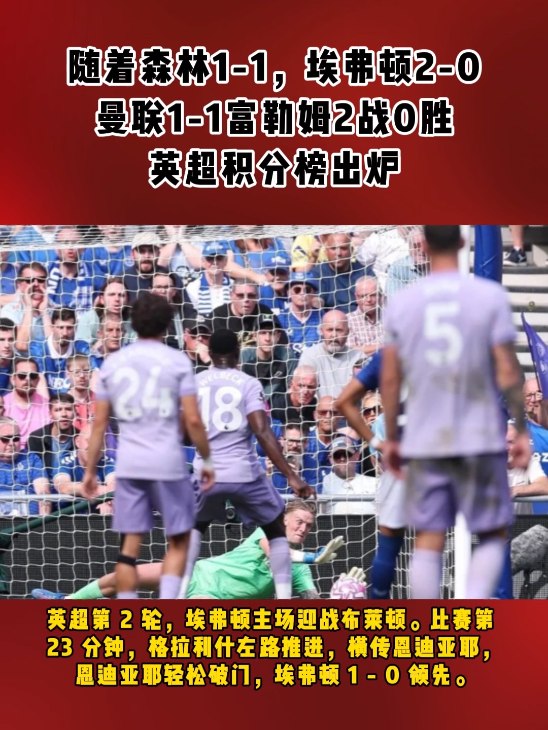 埃弗顿主场输球,积分榜排名第十七 埃弗顿主场输球,积分榜排名第十七